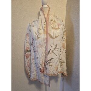 The MET The Metropolitan Museum Of Art 100% Silk Scarf American Botanicals NWT